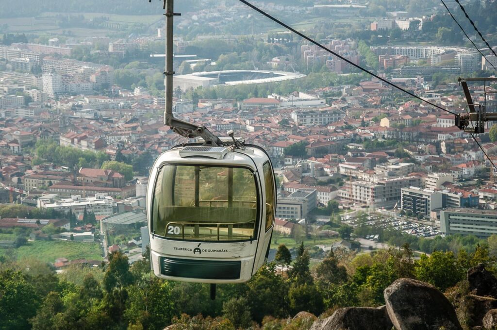 The cable car to the Sanctuary of Penha - Guimaraes, Portugal - rossiwrites.com