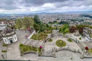 The view from the bell tower of the Sanctuary of Bom Jesus do Monte - Braga, Portugal - rossiwrites.com