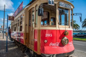 Traditional electric tram - Porto, Portugal - rossiwrites.com