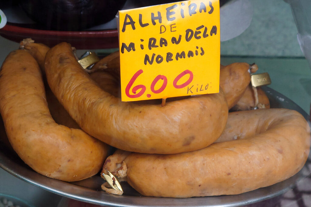 Traditional garlic and chicken sausage - alheira - Porto, Portugal - rossiwrites.com