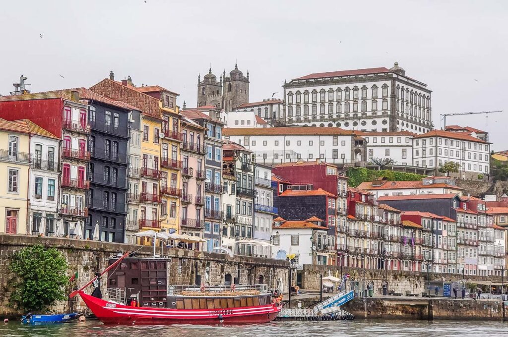 View of Ribeira with the Episcopal Palace - Porto, Portugal - rossiwrites.com