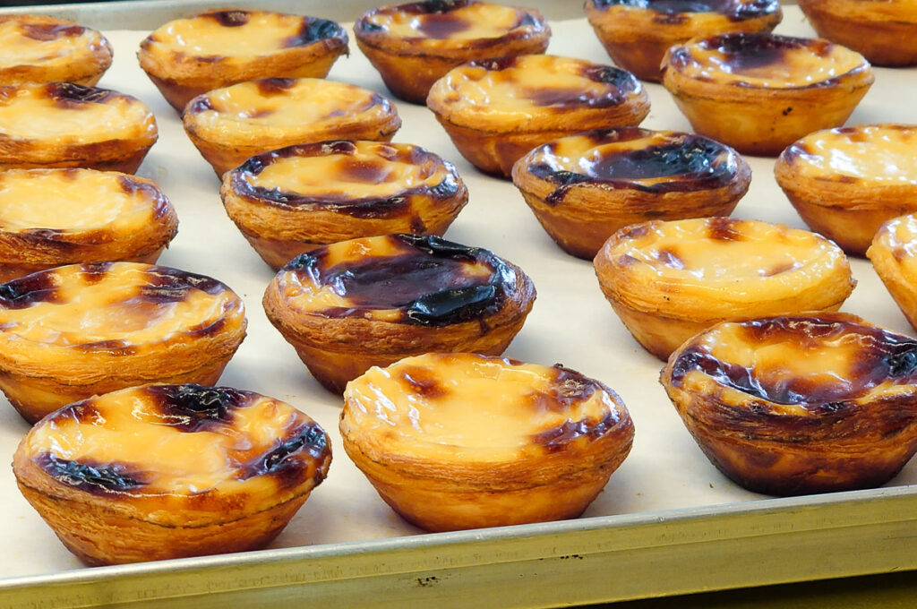 Freshly baked pasteis de nata - Porto, Portugal - rossiwrites.com