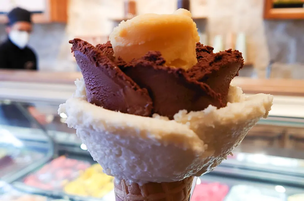 Ice-cream shaped as a rose - Porto, Portugal - rossiwrites.com
