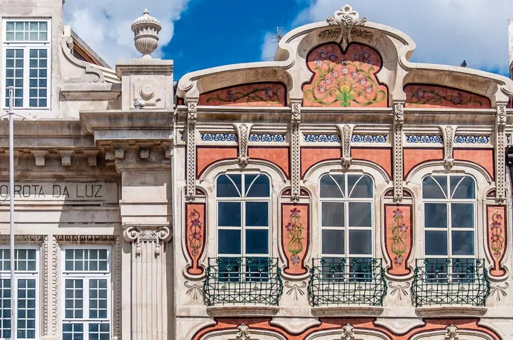 A beautiful Art Nouveau facade - Aveiro, Portugal - rossiwrites.com