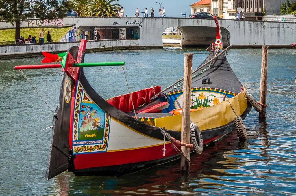 A traditional moliceiro boat - Aveiro, Portugal - rossiwrites.com