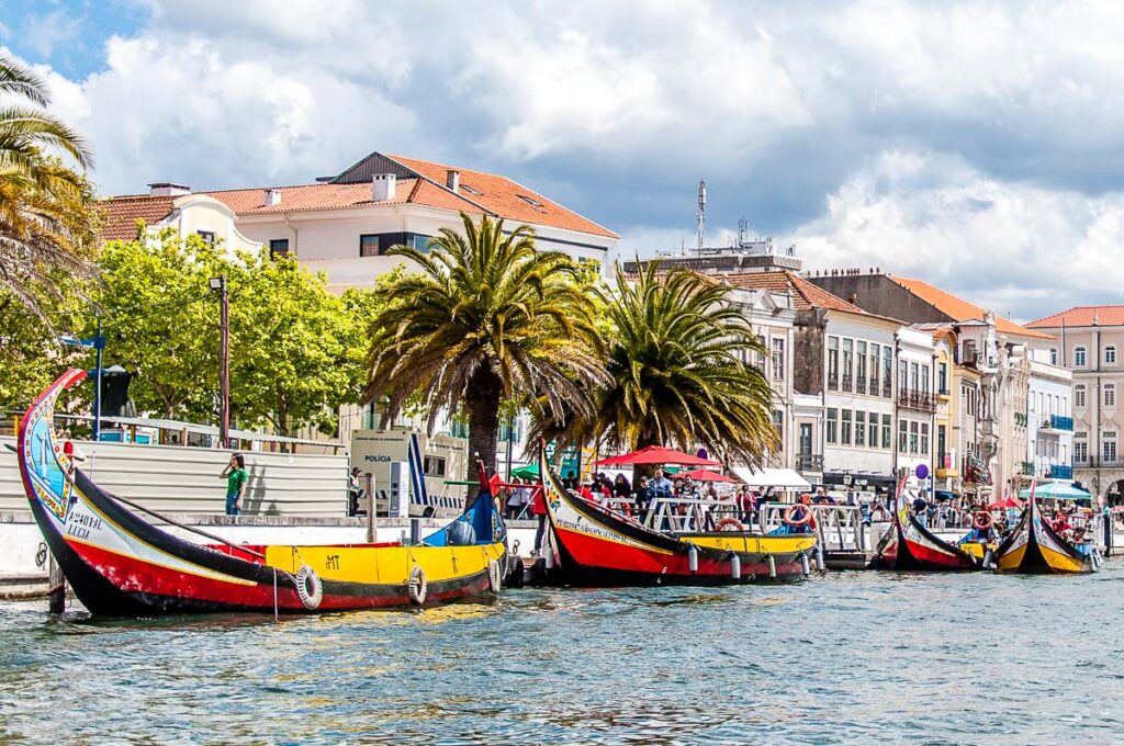 Canal Central with traditional moliceiro boats - Aveiro, Portugal - rossiwrites.com