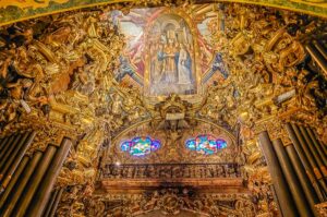 Paintings and frescoes decorating the ceiling of Braga Cathedral - Braga, Portugal - rossiwrites.com