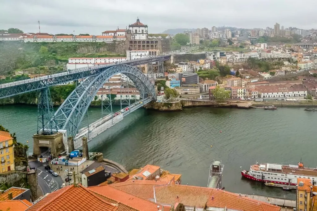 The Dom Luis I Bridge seen from the Episcopal Palace - Porto, Portugal - rossiwrites.com