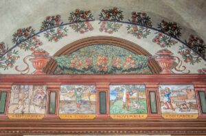 The Labours of the Months depicted on the historic Palazzo del Bene - Rovereto, Italy - rossiwrites.com