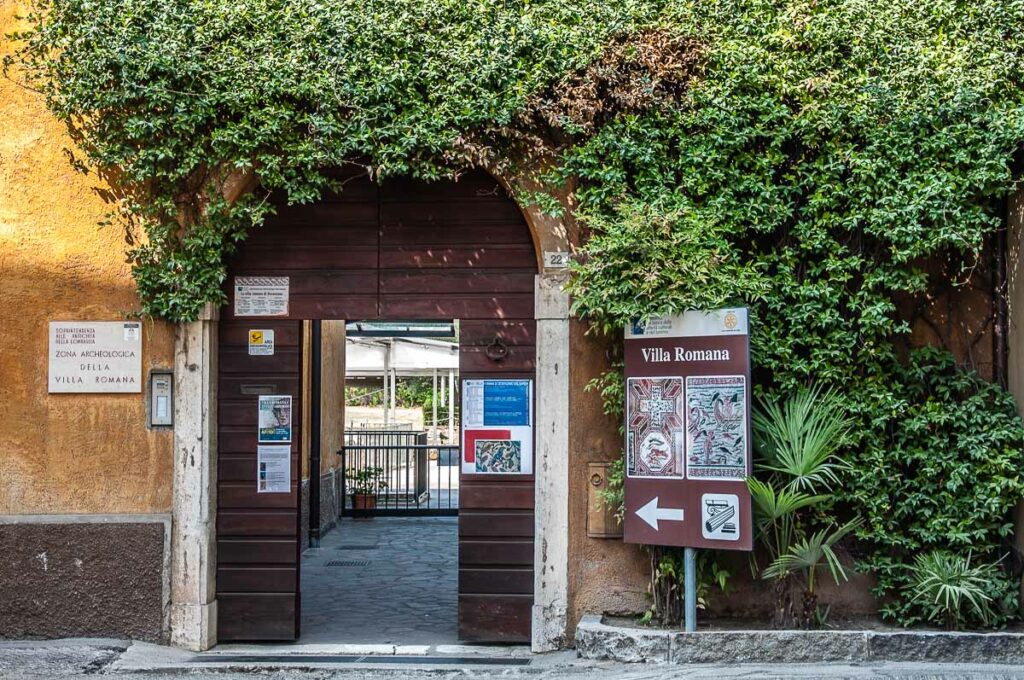 The entrance of the Roman Villa - Desenzano del Garda, Italy - rossiwrites.com