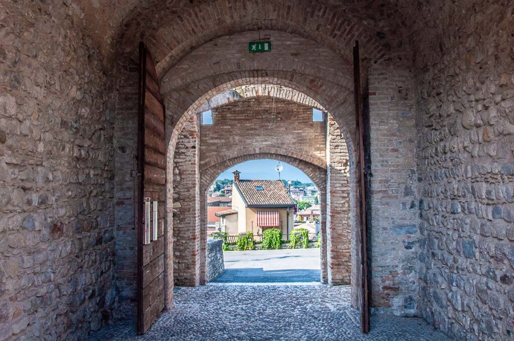 The entrance of the medieval castle - Desenzano del Garda, Italy - rossiwrites.com