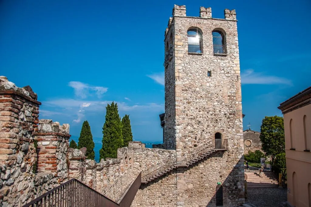 The tower of the medieval castle - Desenzano del Garda, Italy - rossiwrites.com