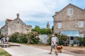 Beautiful street on the island of Zlarin in the Sibenik Archipelago - Dalmatia, Croatia - rossiwrites.com