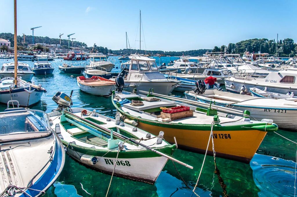 Boats in the Old Town of Rovinj - Istria, Croatia - rossiwrites.com