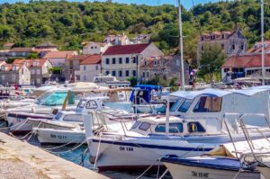 Boats in the harbour of the island of Zlarin in the Sibenik Archipelago - Dalmatia, Croatia - rossiwrites.com