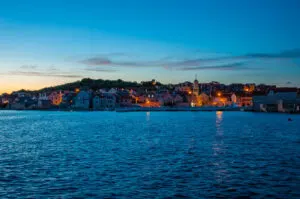 Night is falling on the village of Sepurine on the island of Prvic in the Sibenik Archipelago - Dalmatia, Croatia - rossiwrites.com