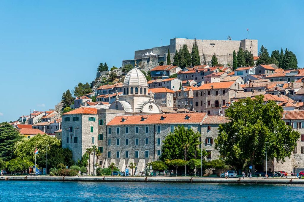 Panoramic view of the city seen from the water - Sibenik, Croatia - rossiwrites.com