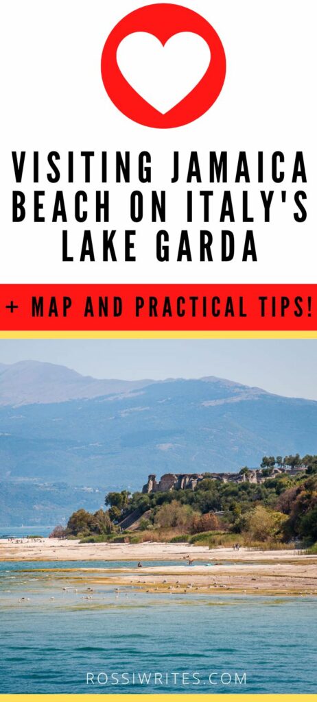 Pin Me - Jamaica Beach - Visiting the Most Famous Beach on Lake Garda, Italy - rossiwrites.com