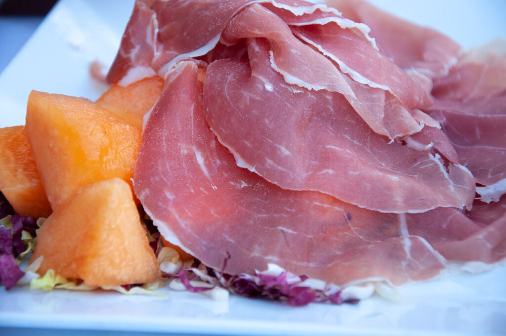 Prosciutto and melon - Limone sul Garda, Lake Garda, Italy - rossiwrites.com