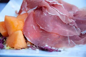 Prosciutto and melon - Limone sul Garda, Lake Garda, Italy = rossiwrites.com