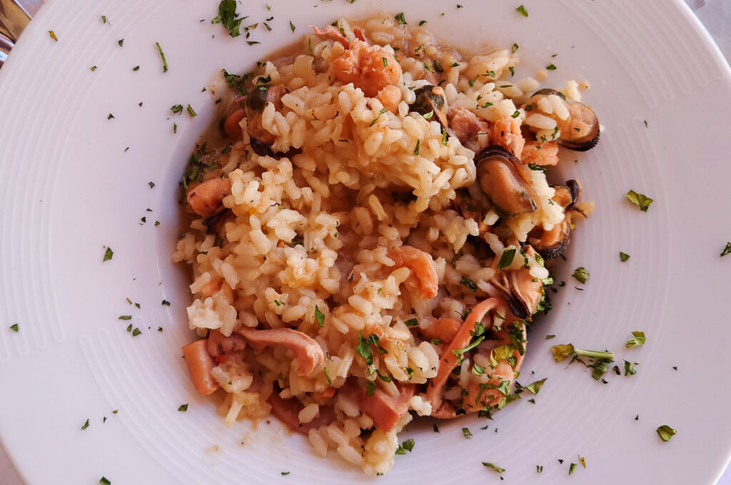 Seafood risotto - Sibenik Archipelago, Croatia - rossiwrites.com