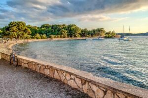 Small beach cove on the island of Prvic in the Sibenik Archipelago - Dalmatia, Croatia - rossiwrites.com