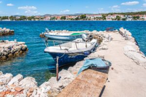 Small harbour on the island of Krapanj in the Sibenik Archipelago - Dalmatia, Croatia - rossiwrites.com