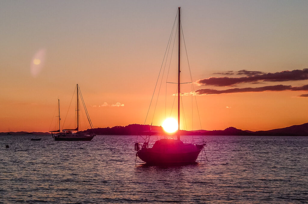 Sunset on the island of Prvic in the Sibenik Archipelago - Dalmatia, Croatia - rossiwrites.com