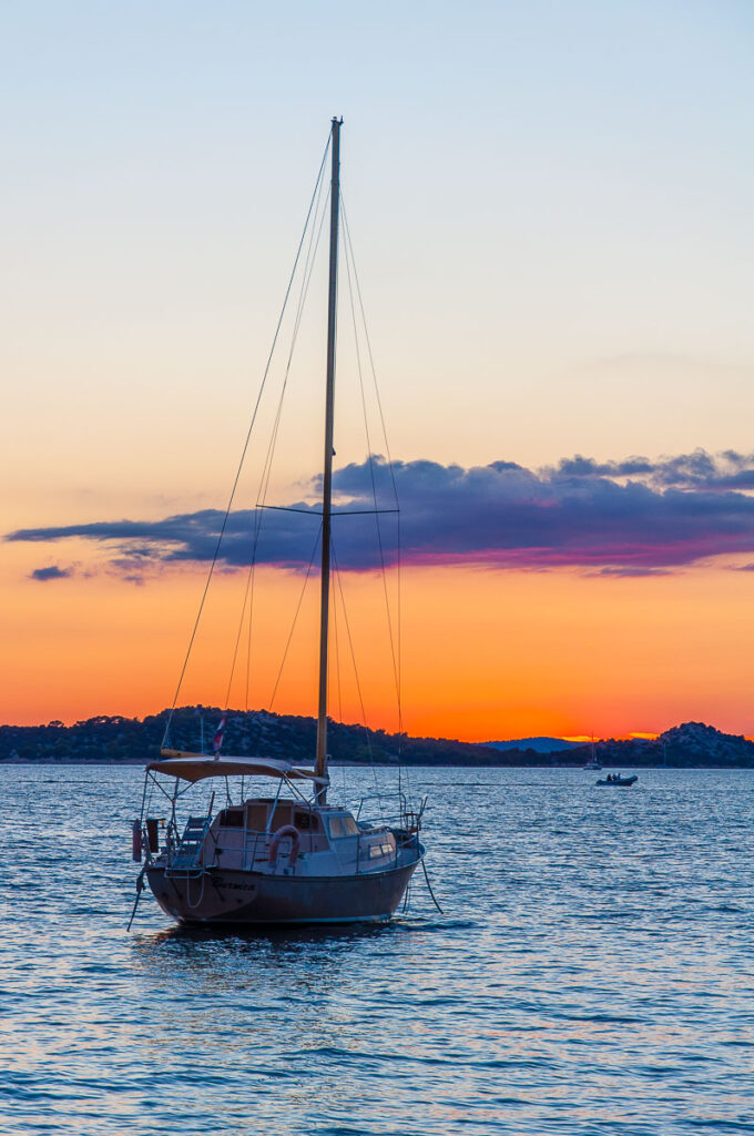 Sunset over the Sibenik Archipelago - Sibenik, Croatia - rossiwrites.com