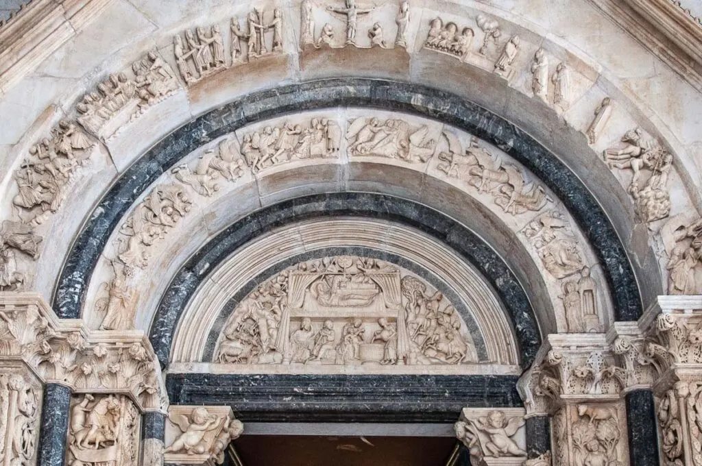 The Radovan's Portal of the Cathedral of St. Lawrence - Trogir, Croatia - rossiwrites.com