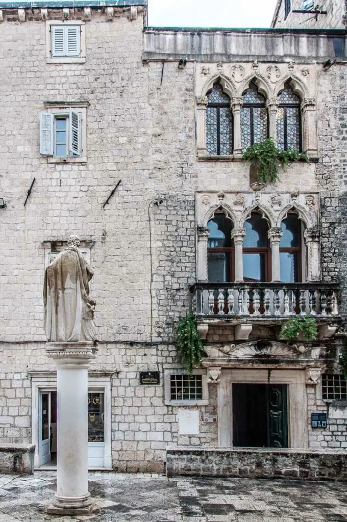 The facade of the Cipiko Palace - Trogir, Croatia - rossiwrites.com