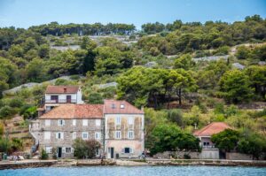 View of the island of Zlarin in the Sibenik Archipelago - Dalmatia, Croatia - rossiwrites.com