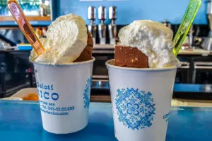 Gianduiotto con panna in Gelati Nico - Venice, Italy - rossiwrites.com