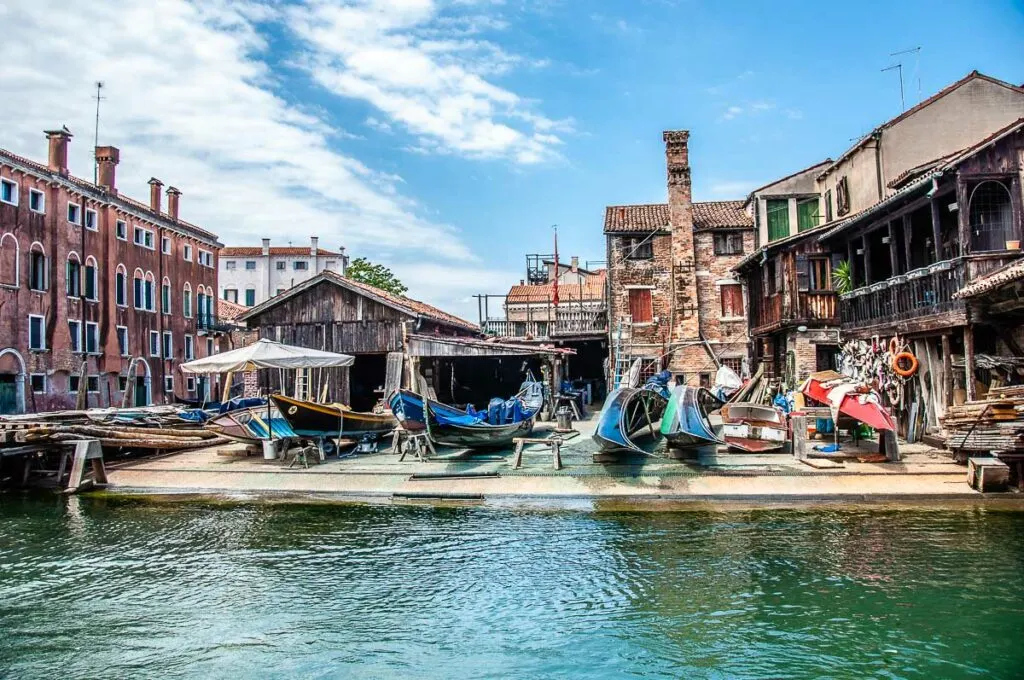 Gondola boatyard Squero di San Trovaso - Venice, Italy - rossiwrites.com