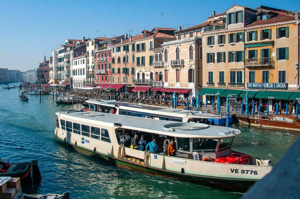 The San Polo bank of the Grand Canal seen from the Rialto Bridge - Venice, Italy - rossiwrites.com