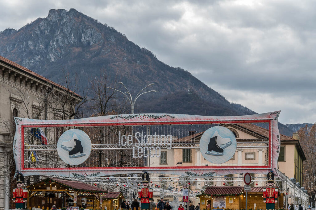 A temporary ice rink in the town of Lecco - Lake Como, Italy - rossiwrites.com