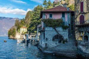 Steps leading down to the water near Orrido di Nesso - Lake Como, Italy - rossiwrites.com