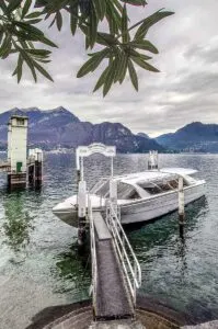 Taxi boat in the town of Bellagio - Lake Como, Italy - rossiwrites.com