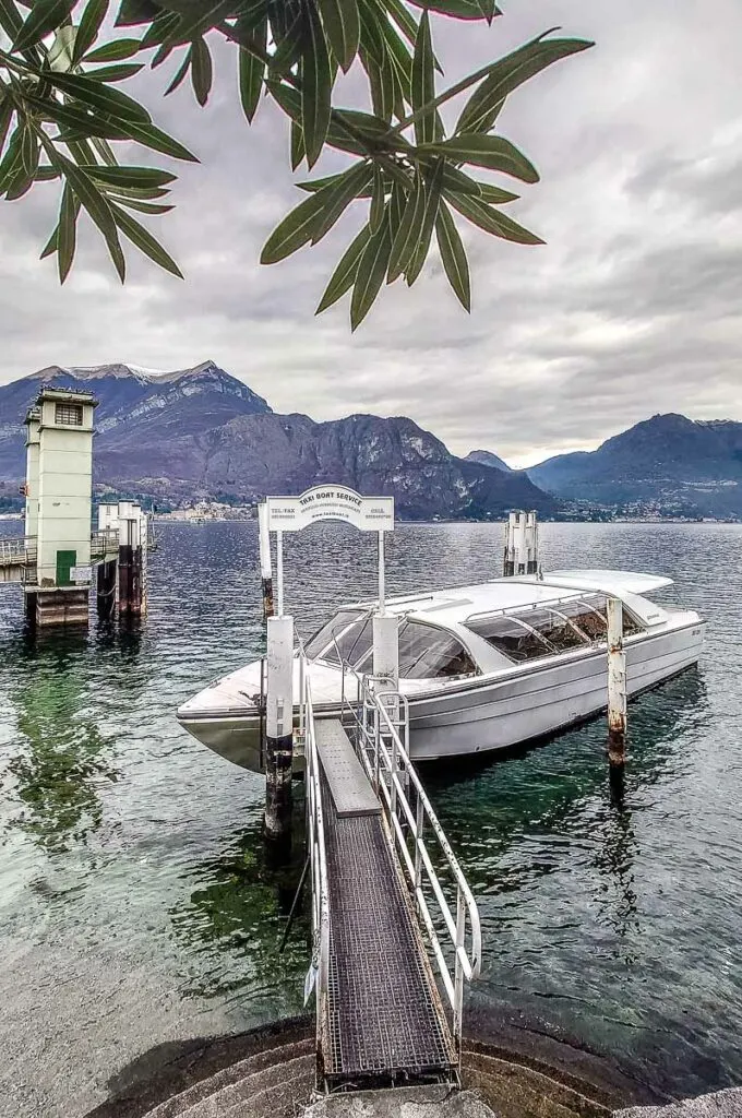 Taxi boat in the town of Bellagio - Lake Como, Italy - rossiwrites.com
