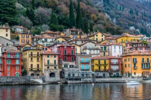The colourful houses of the beautiful lakefront town of Varenna - Lake Como, Italy - rossiwrites.com