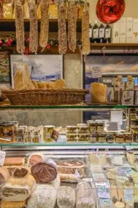 Traditional deli shop in the town of Bellagio - Lake Como, Italy - rossiwrites.com