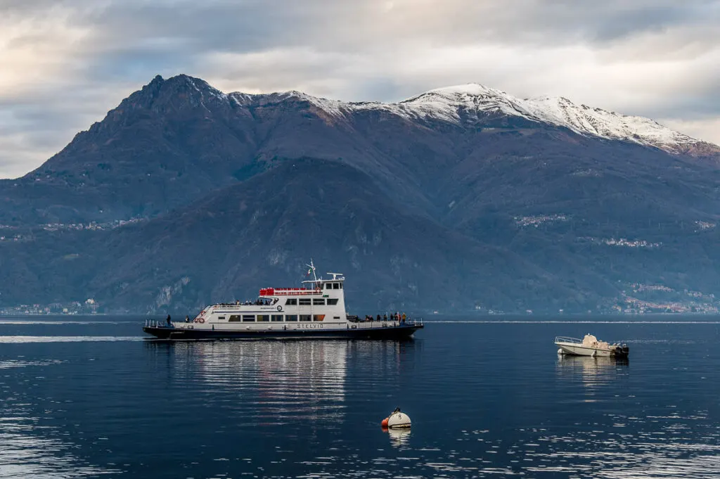 A ferry boat in the central part of the lake - Lake Como, Italy - rossiwrites.com