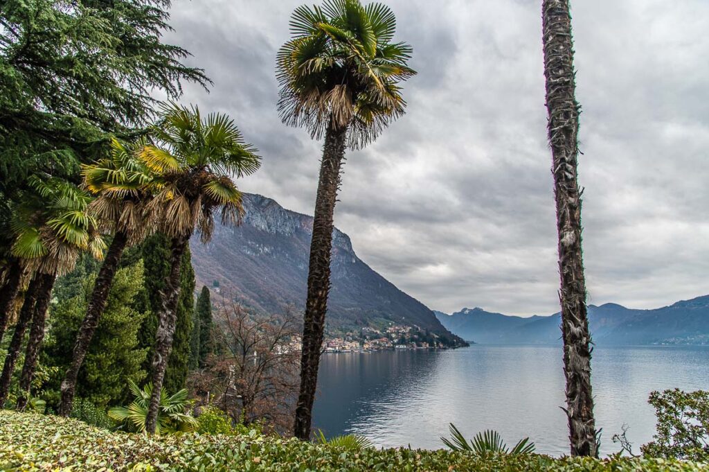 Panoramic view from the garden of Villa Monastero - Lake Como, Italy - rossiwrites.com
