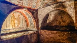 Early Christian frescoes - Catacombs of San Gennaro - Rione Sanita - Naples, Italy - rossiwrites.com