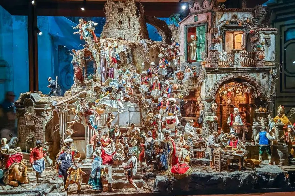 Nativity scene from the Presepe Favoloso - Church of Santa Maria della Sanita - Rione Sanita - Naples, Italy - rossiwrites.com