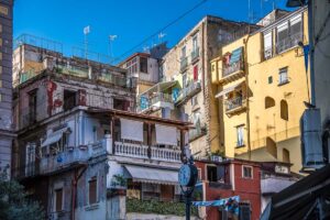 Neapolitan balconies near the train station of Montesanto - Naples, Italy - rossiwrites.com
