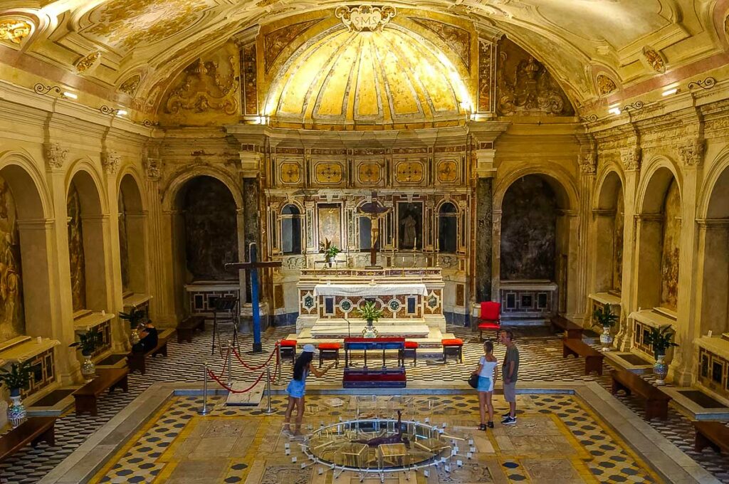 The crypt of the Church of Santa Maria della Sanita - Rione Sanita - Naples, Italy - rossiwrites.com