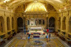 The crypt of the Church of Santa Maria della Sanita - Rione Sanita - Naples, Italy - rossiwrites.com