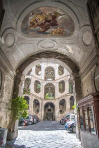 The entrance of Palazzo Sanfelice in Rione Sanita - Naples, Italy - rossiwrites.com