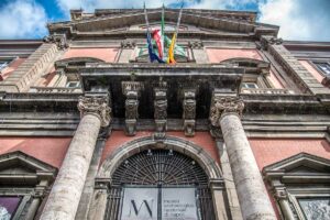The facade of MANN - The National Archaeological Museum of Naples - Naples, Italy - rossiwrites.com-3